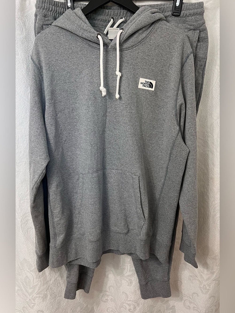 The North Face Men's Gray Full Zip Hoodie & Jogger Set